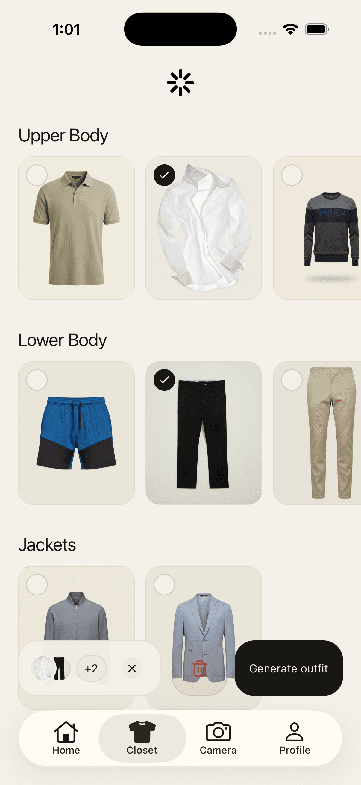 LYD personalized style inspiration screen